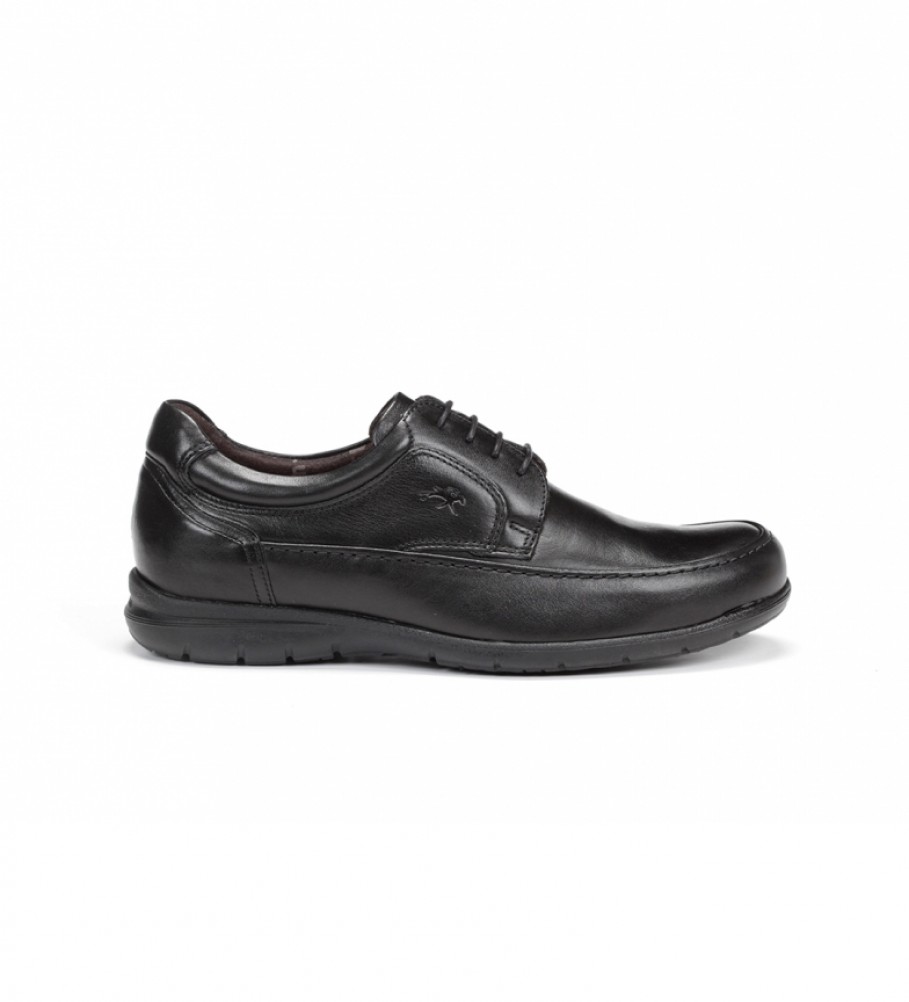 Sapatos de couro preto Fluchos Luca 8498