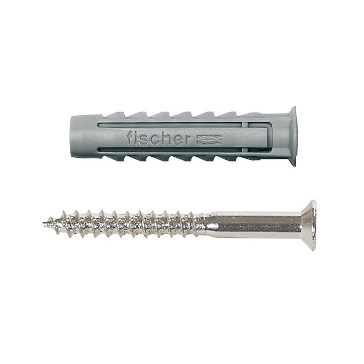 15 chevilles pour murs pleins Fischer Ø6x30mm
