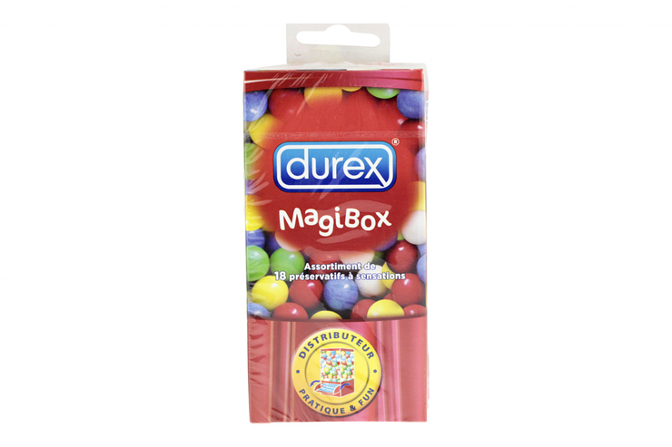 Magibox distributeur de 18 préservatifs 5 variétés