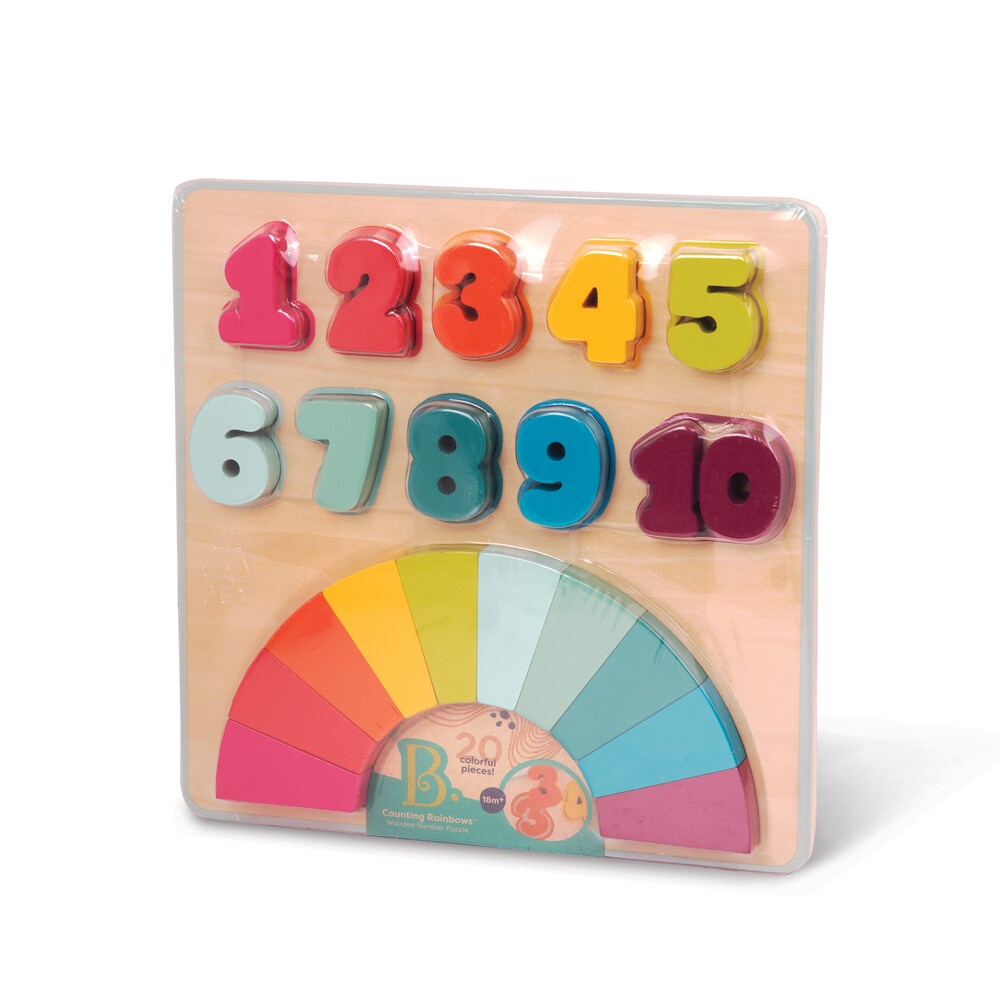B.TOYS B. Counting Rainbows - Regenbogen Zahlenpuzzle aus Holz 20-teilig