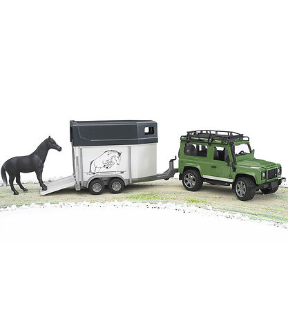 Bruder Auto - Land Rover Defender m. Pferdeanhänger - 02592