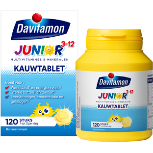Davitamon Junior 3  KauwVitamines Banaan 120KTB