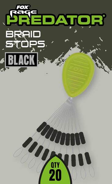 Butées pour Tresse Noires Predator Fox Rage (20pcs)