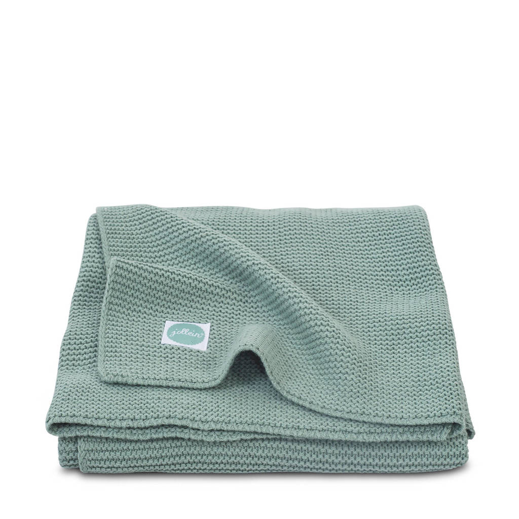 mooie dekenBasic knit baby ledikantdeken 100x150 cm forest green