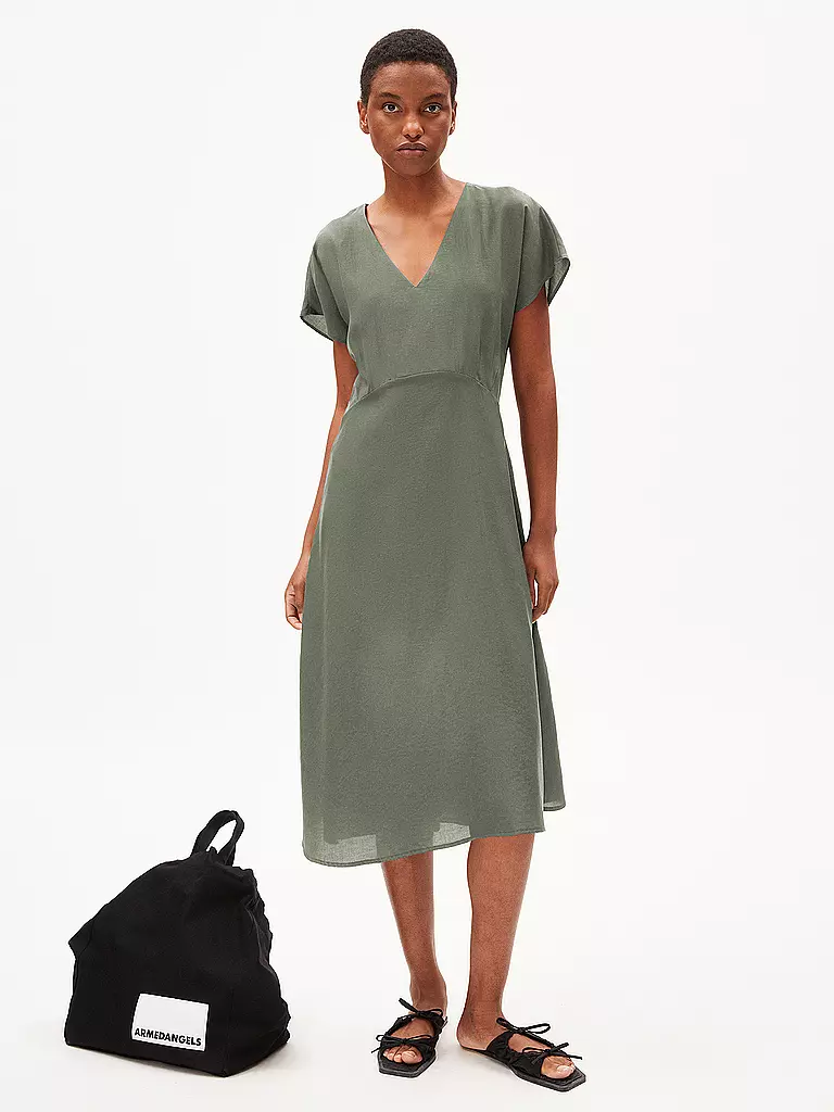 ARMEDANGELS Midikleid AALBINE olive
