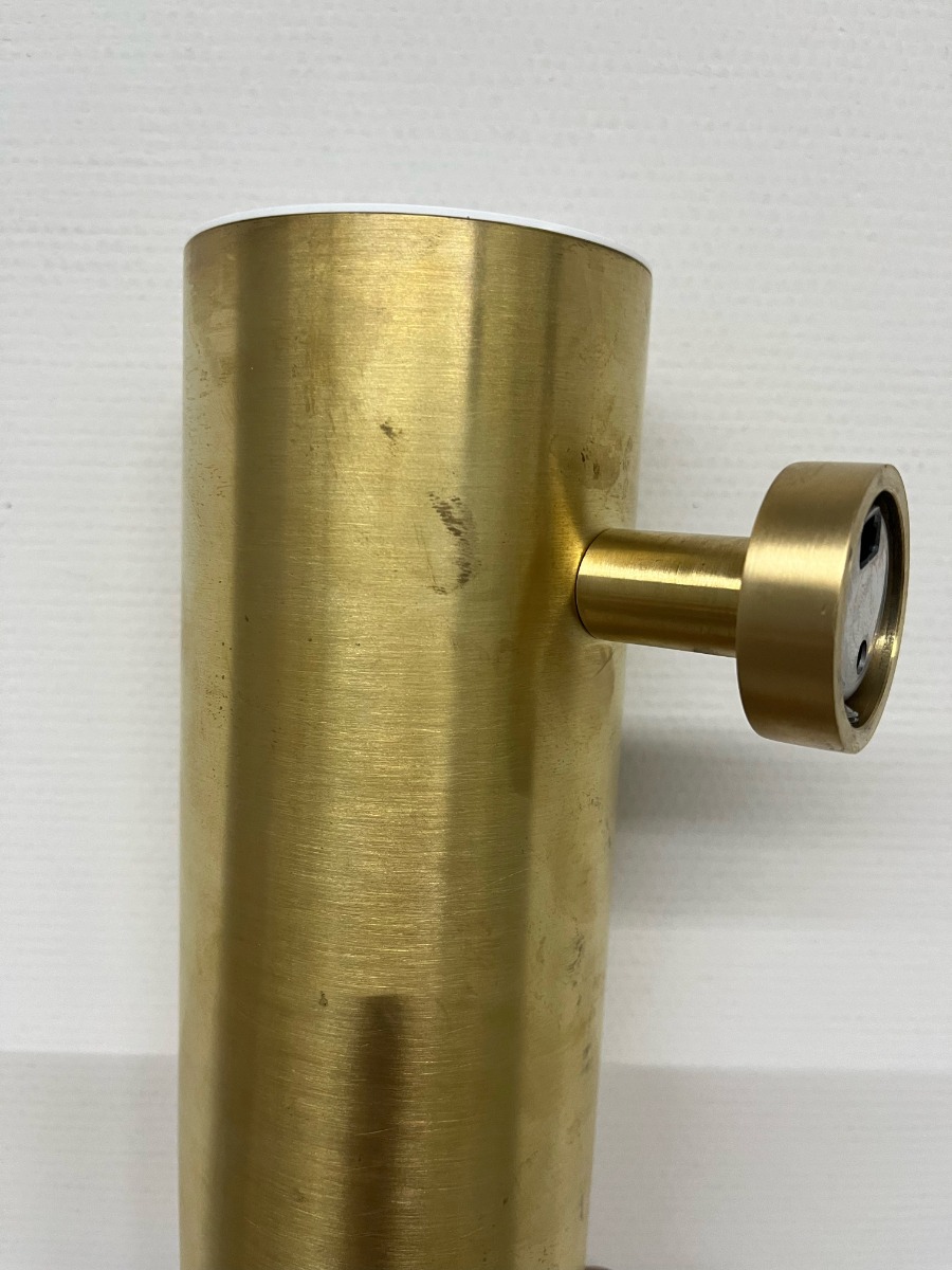 SCHADEMODEL: Hotbath Cobber Toiletborstel Garnituur Wandmodel Geborsteld Messing CBA11