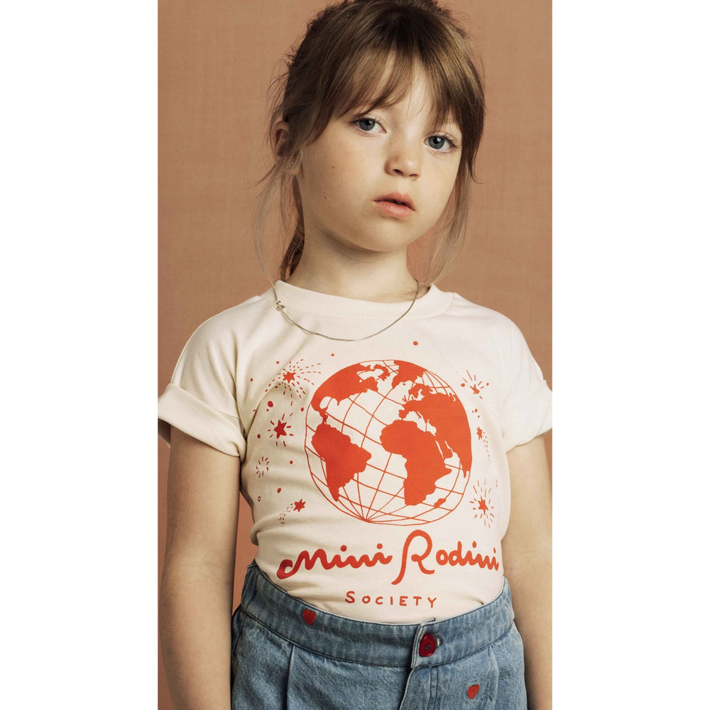Køb Mini Rodini Offwhite Mini Rodini Society Sp Ss Tee