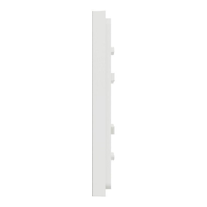 Plaque de finition simple Schneider Electric Unica Déco Subtil blanc liseré argenté