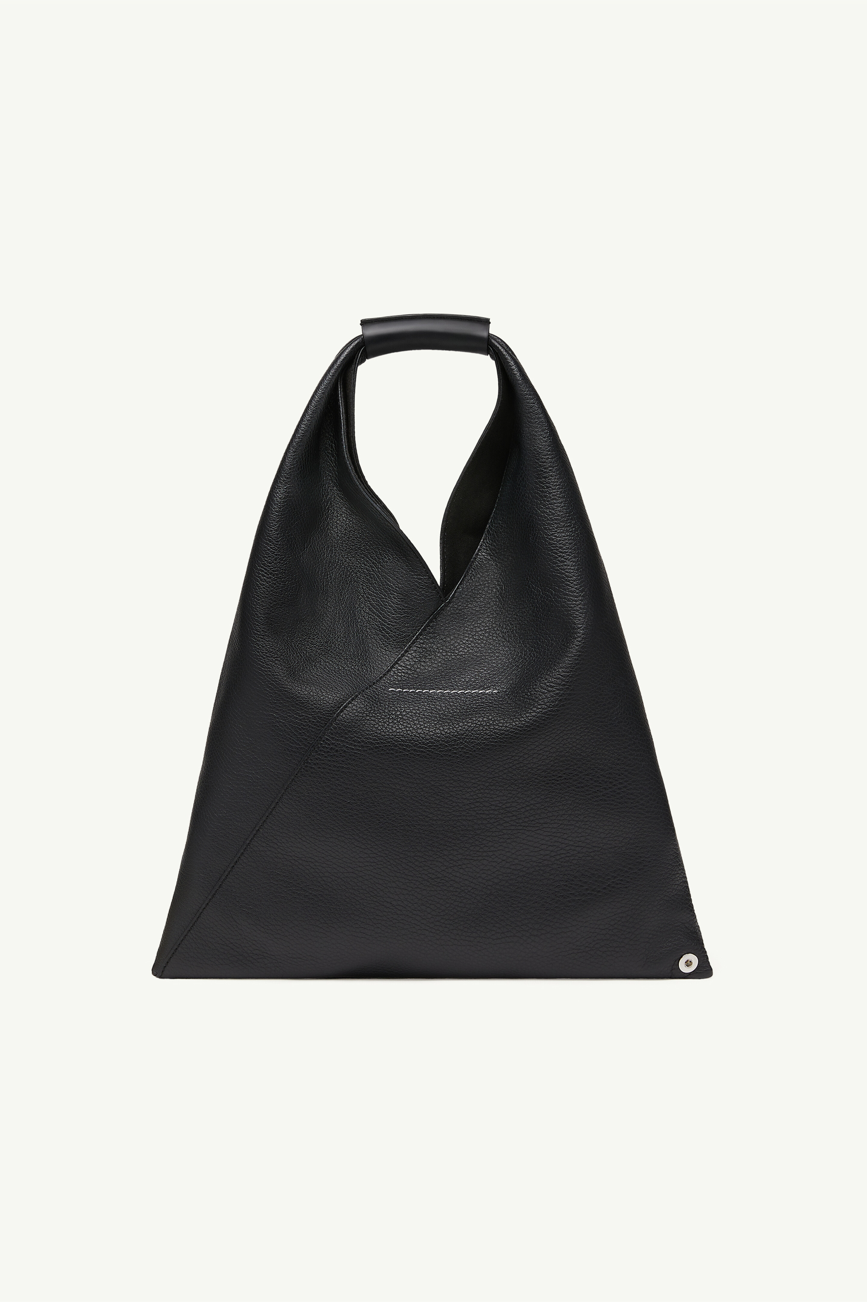 Sac Hobo Japanese Bag en cuir de veau pour femme | MM6 Noir
