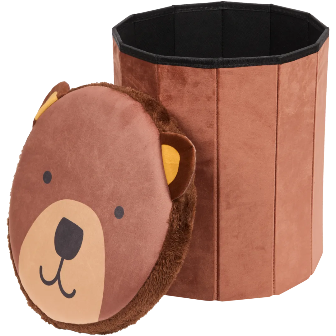 Pouf de rangement pliable