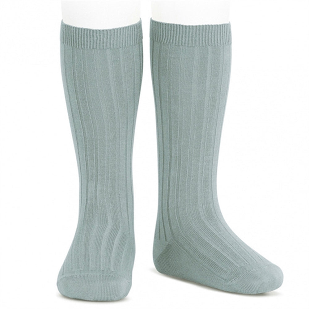 Knæstrømper Rib Verde Seco - Cóndor → Luksusbaby.dk