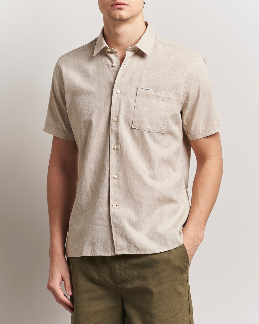 Barbour Lifestyle Nelson Short Sleeve Linen/Cotton Shirt Stone