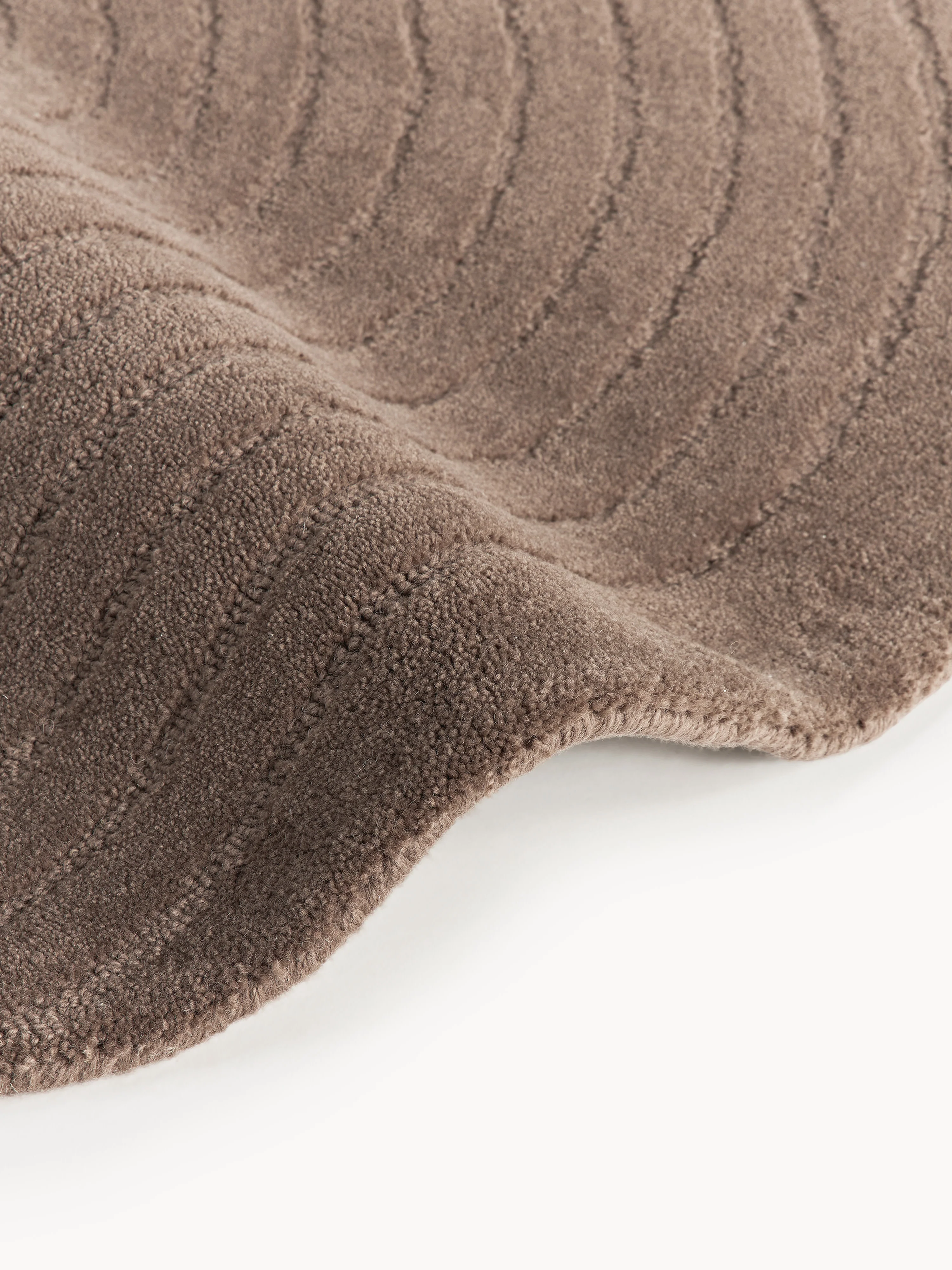 Rond handgetuft wollen vloerkleed Mason