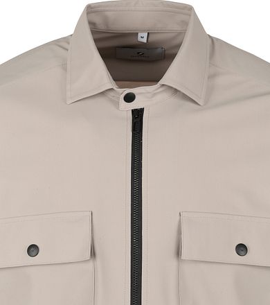 Suitable Jacket Shirt Beige 245-1 shirt jacket zip kopen