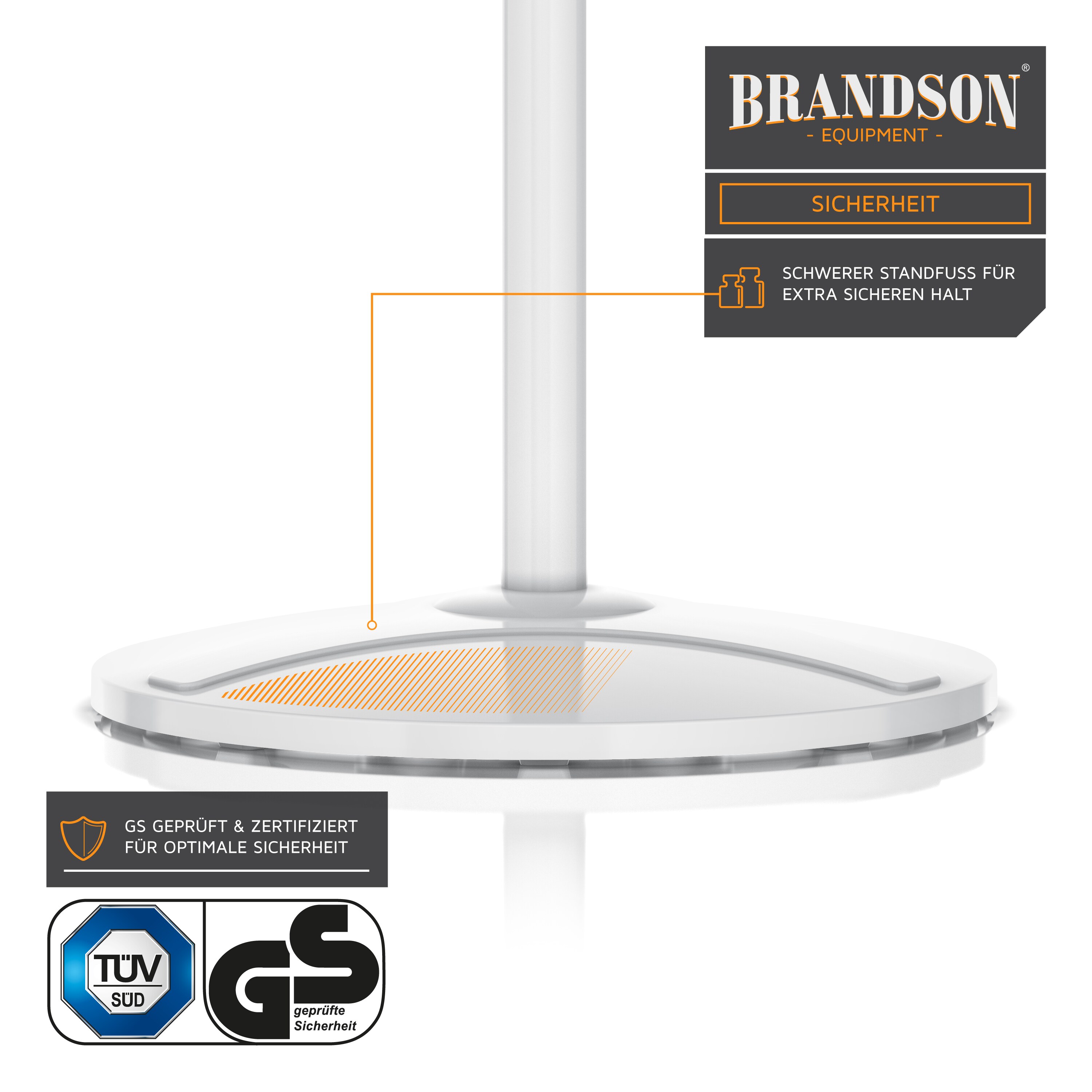 Brandson Standventilator Silent mit Fernbedienung und Display, mobiler Lüfter, Oszillation 80°, 60 Watt, Ventilator leise, Höhe verstellbar