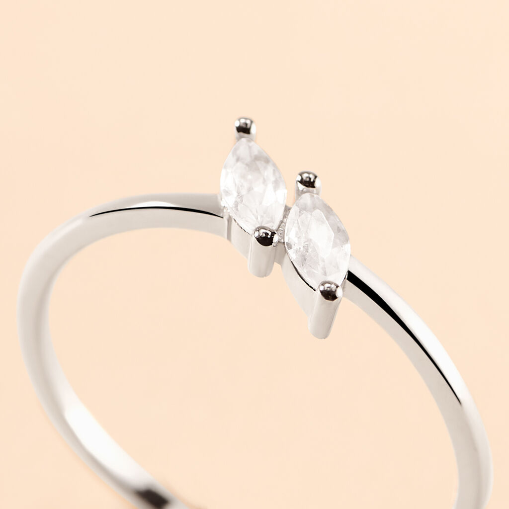 Bague Winter Sweetness Argent Blanc Oxyde De Zirconium