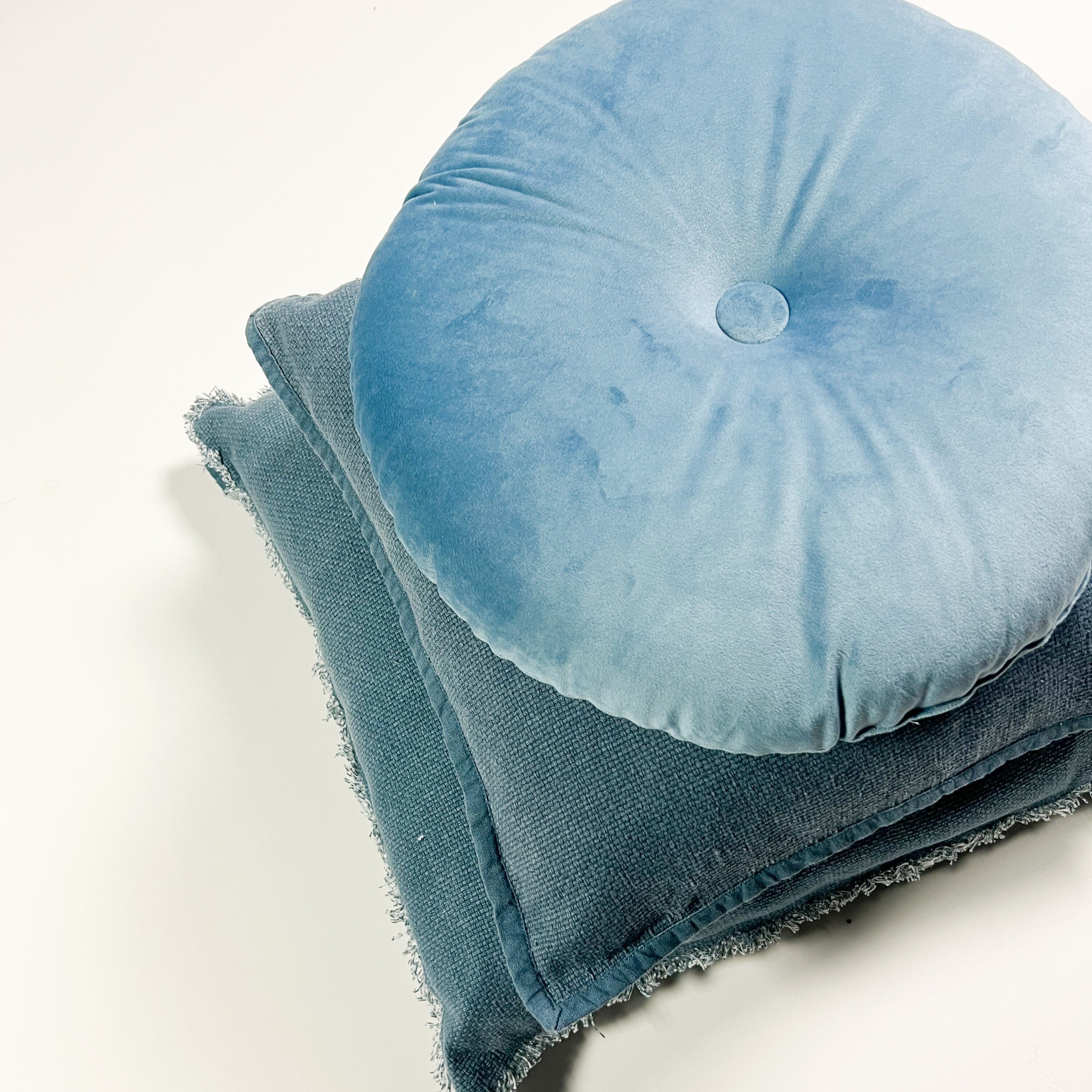 Dutch Decor sierkussen Bowie - 45x45 cm Provincial Blue
