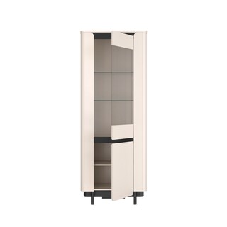 Vitrine VODOL 75,6x196,3Sand/Schwarz