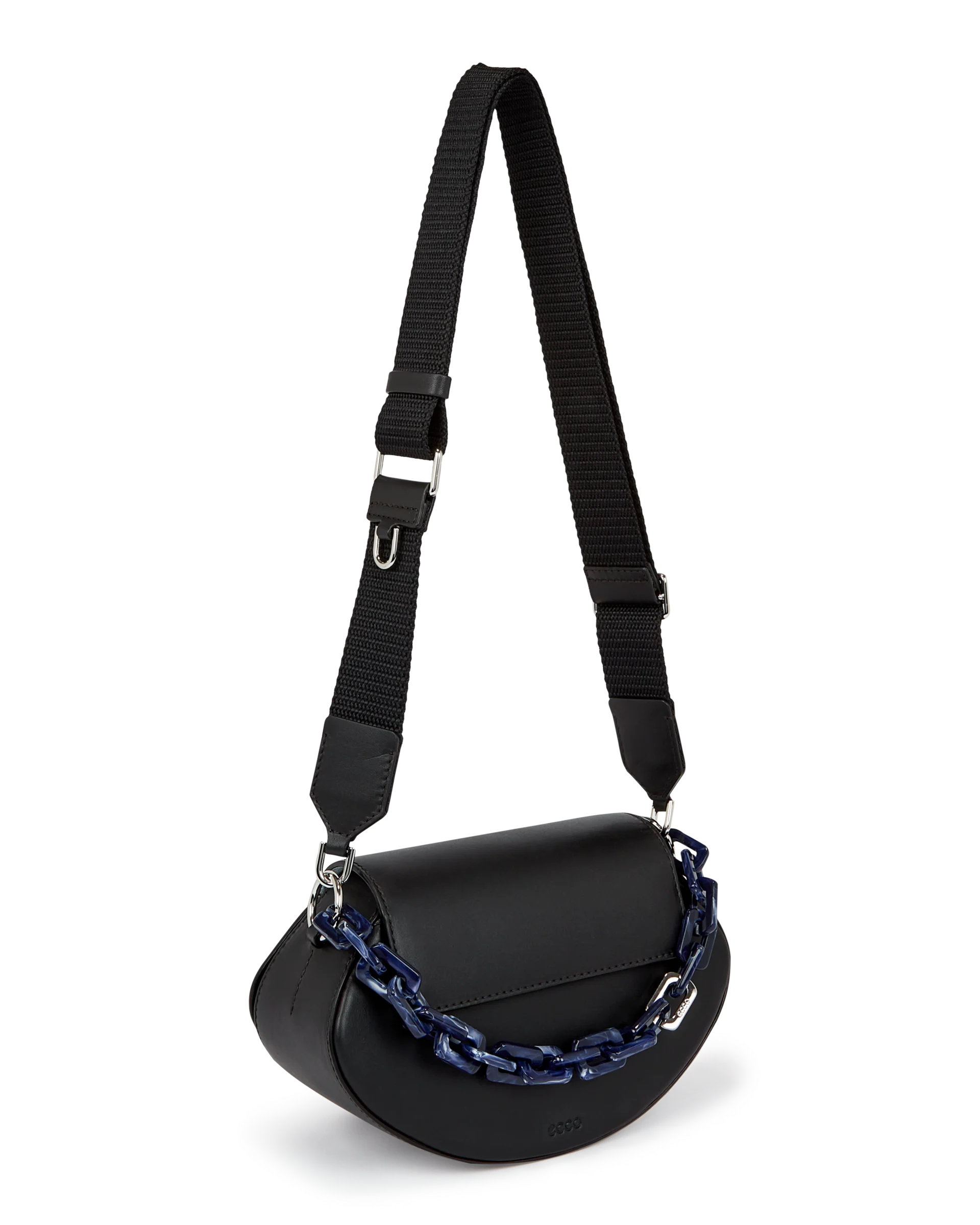 ECCO Weeble Bag Umhängetasche aus Leder Schwarz 16X24X11 cm