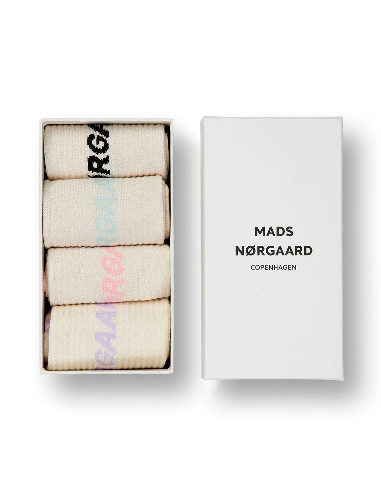 Mads Nørgaard  Logo Step Box strømper - Pastel