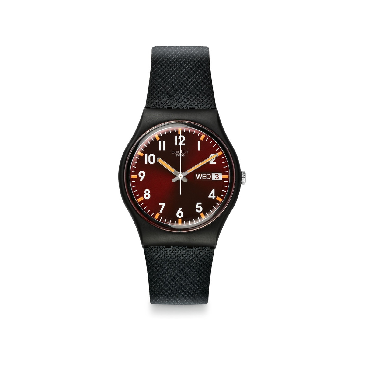 Montre Swatch homme matériaux biosourcés couleur noirnoir