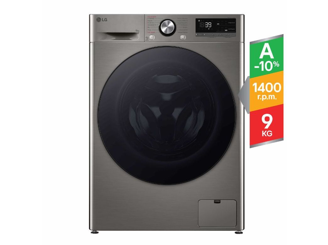 MÁQUINA DE LAVAR ROUPA LG F4WR709SGS - INOX A 9KG