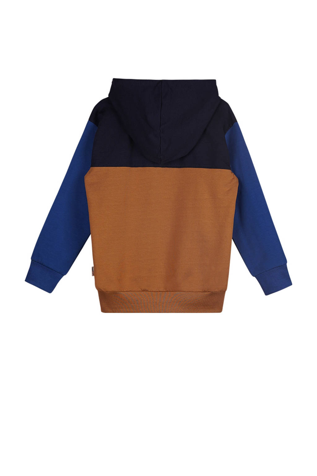Moodstreet hoodie Sill bruin/blauw/zwart