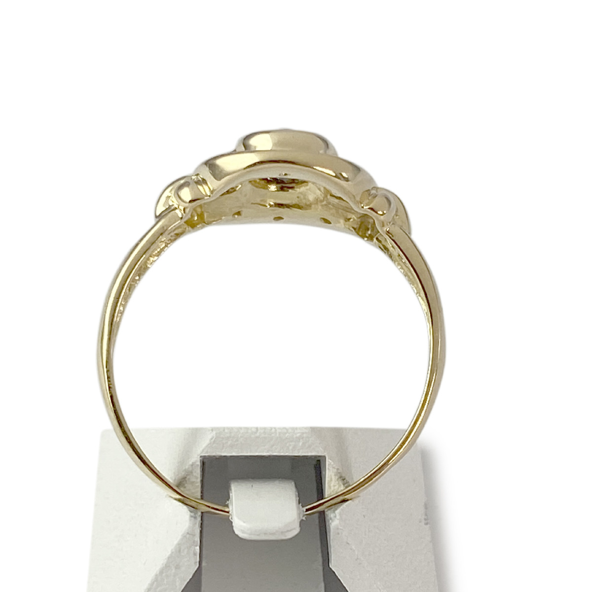 Bague d'occasion or 750 jaune et rhodié saphir diamants