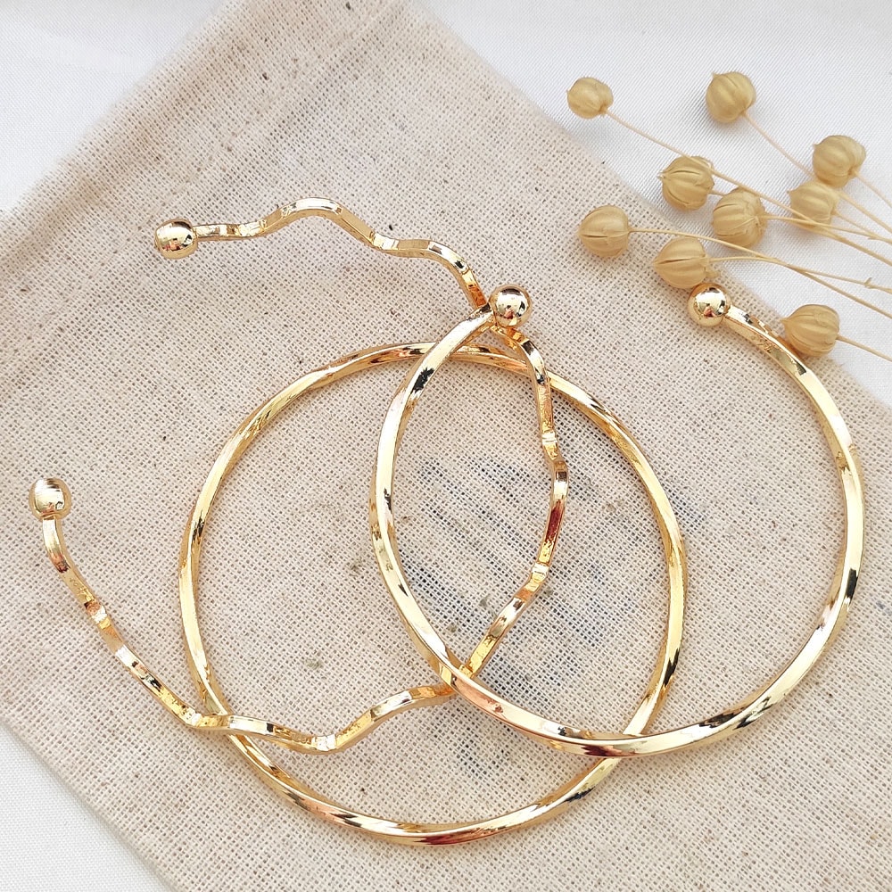 Trio de bracelets - Laiton plaqué or
