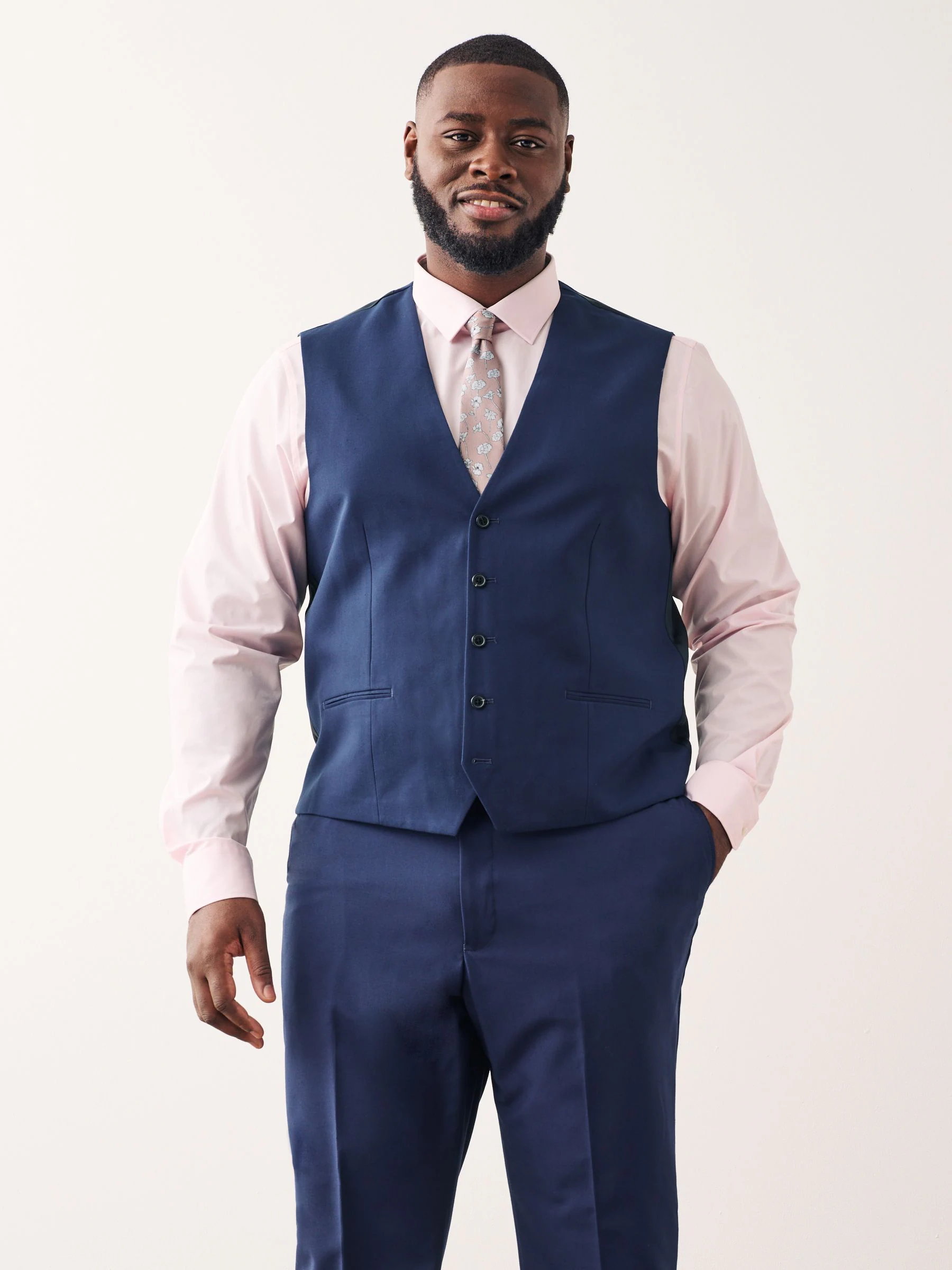 Helderblauw - Gilet met regular fit