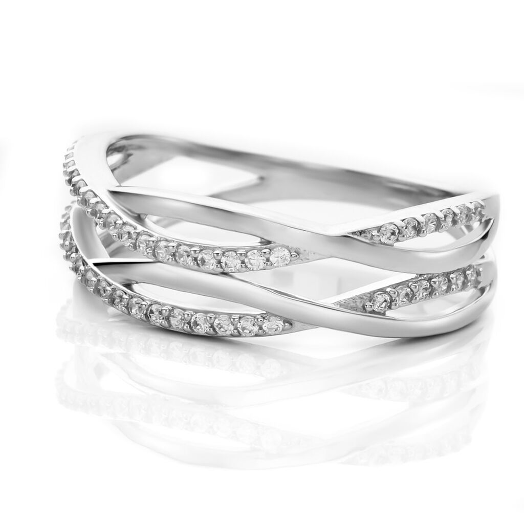 Bague Peronele Argent Blanc Oxyde De Zirconium