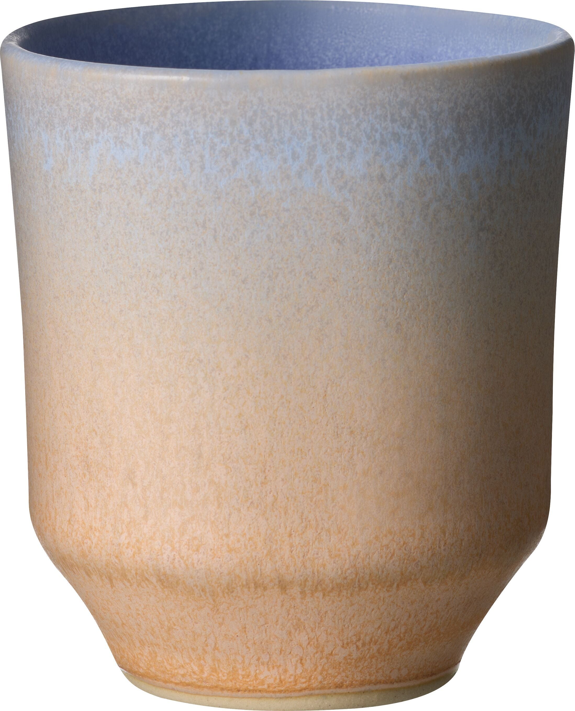 SPHERE Kaffeebecher - Hellblau, Orange / H: 8.5 cm