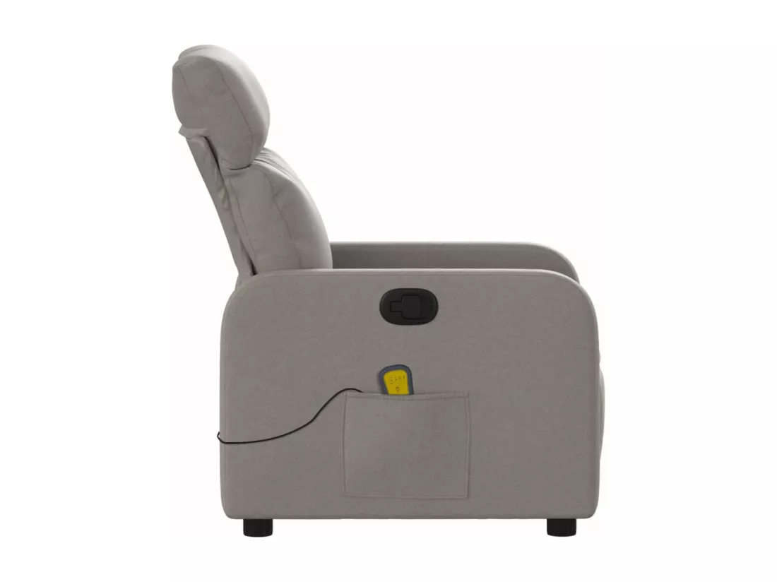 Fauteuil de massage inclinable Taupe Tissu
