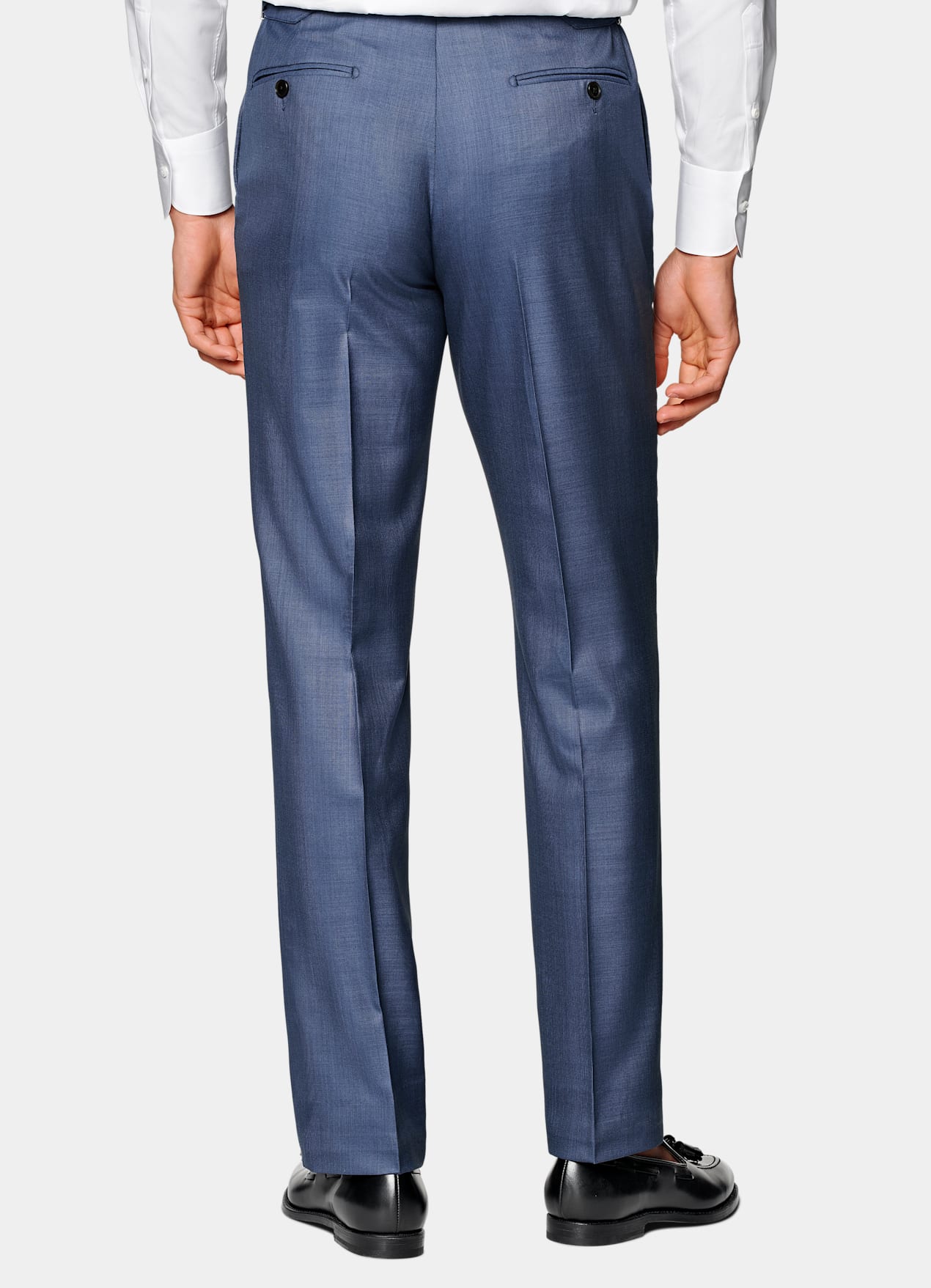 Costume Havana coupe Tailored bleu moyen