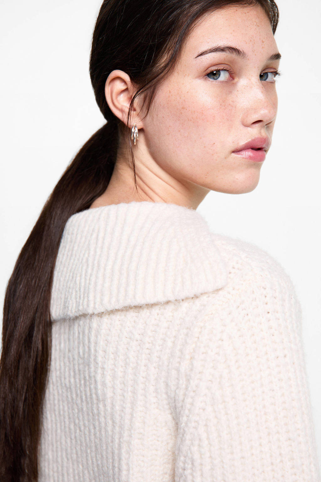 MANGO TEEN gebreide trui beige