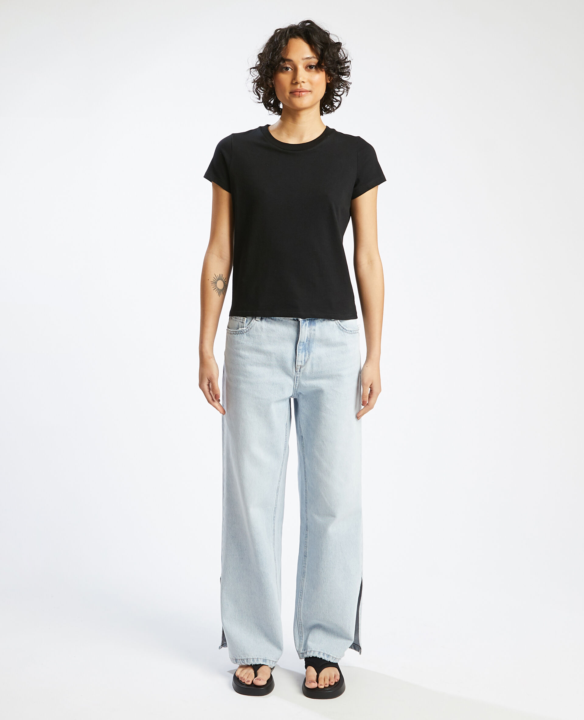 T-shirt basique col rond - Noir