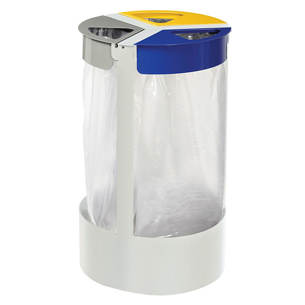 Support 3 sacs poubelle Rossignol Citwin Essentiel jaunebleugris 3 x 45 L