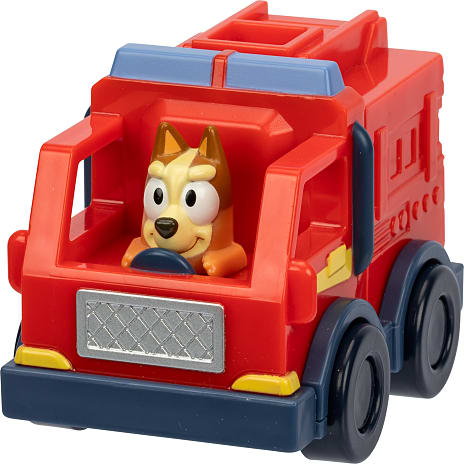 Bluey familiens minibiler m. figur - flere varianter - assorteret