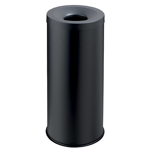 Corbeille anti-feu noire 30 litres