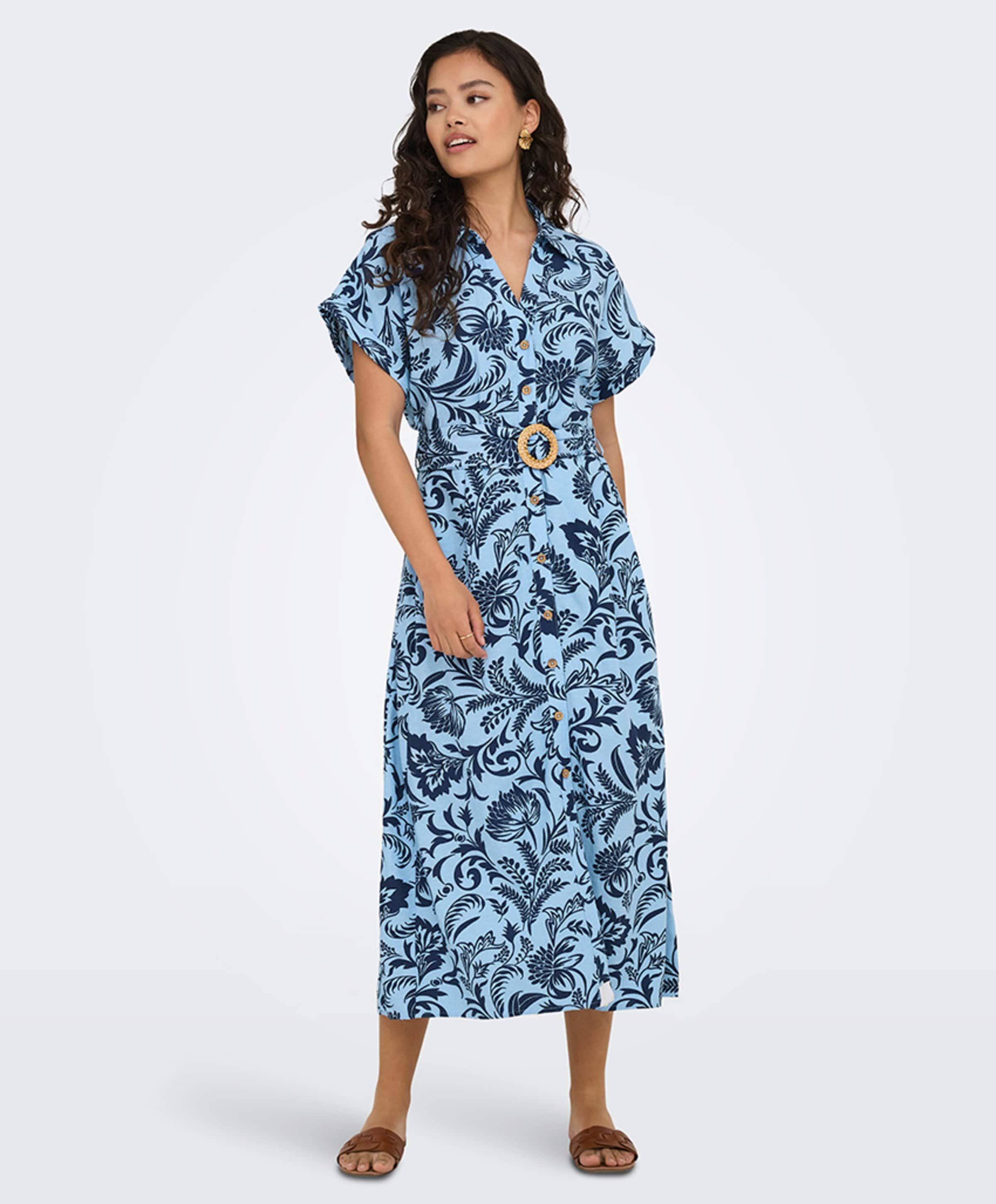 Only Dames jurk blauw