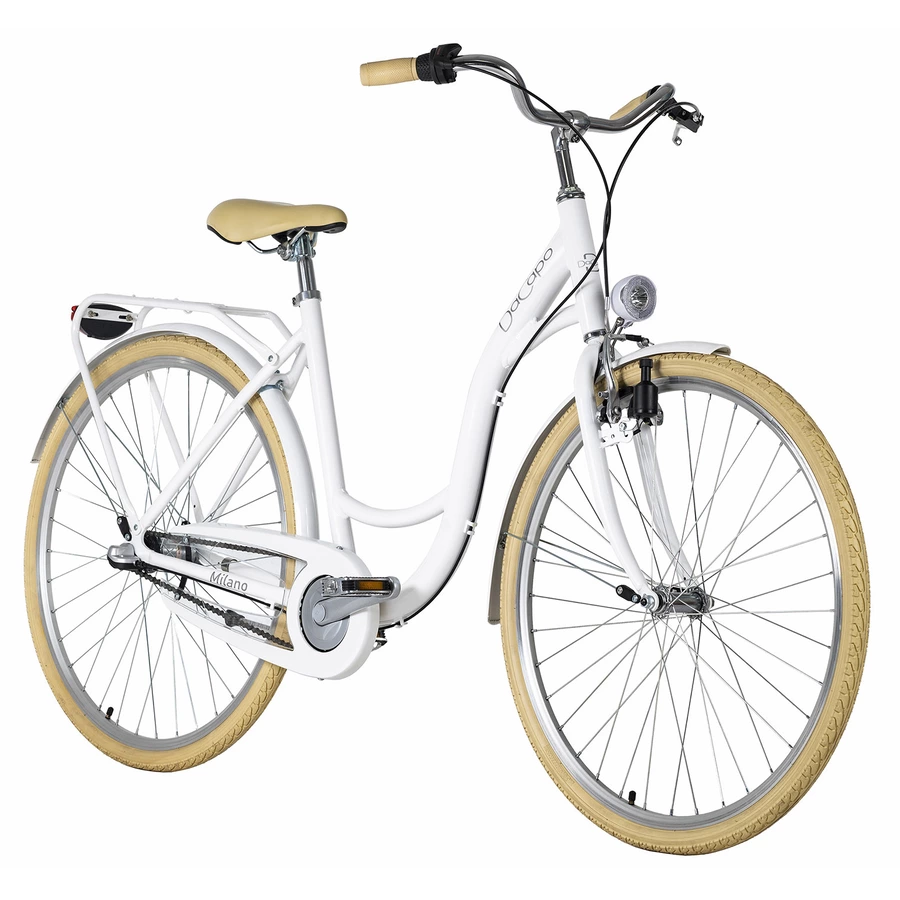 DaCapo Cityrad 3-Gänge Damenfahrrad Milano 28 Zoll Weiß