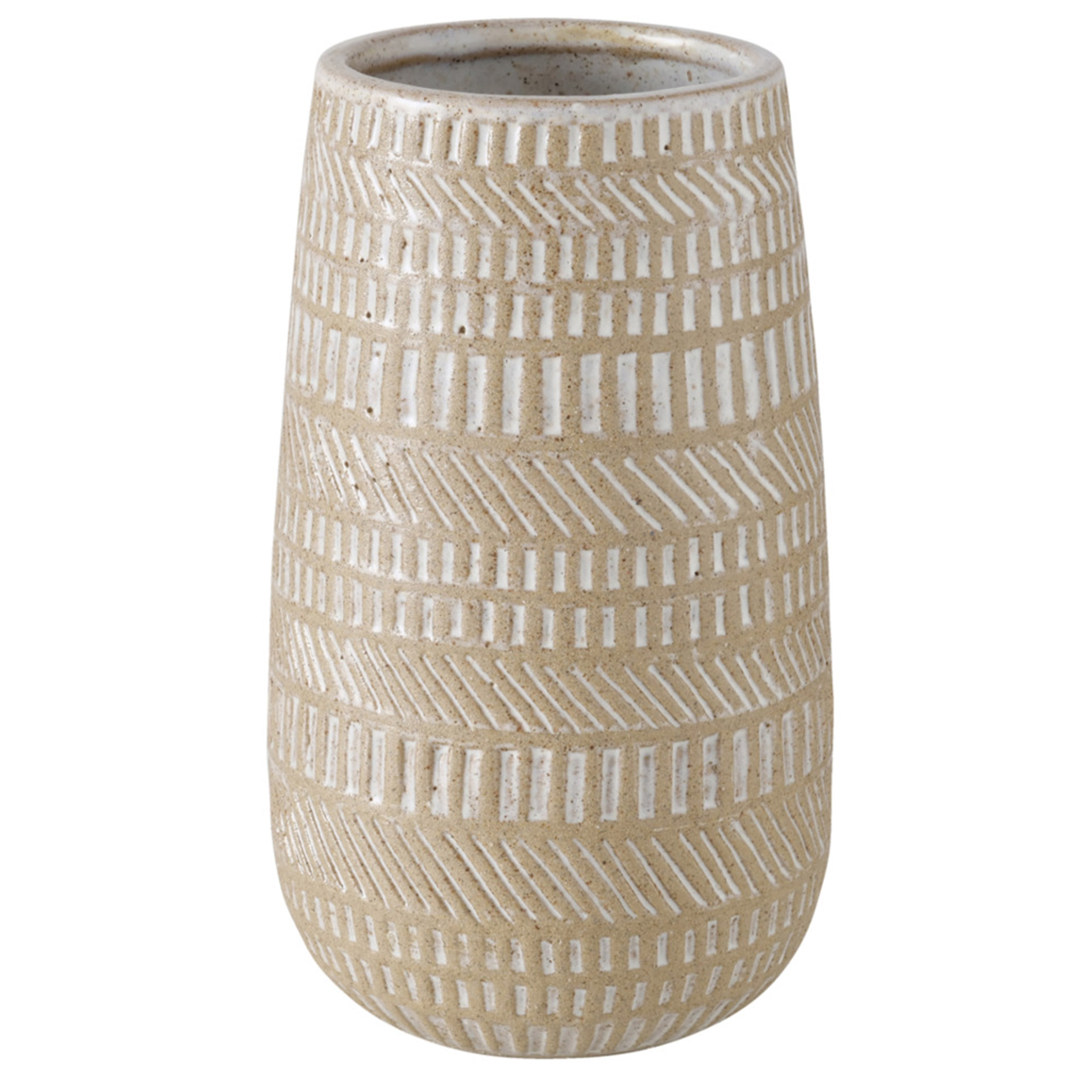 Vase - beige oder weiß - sortiert - Steingut