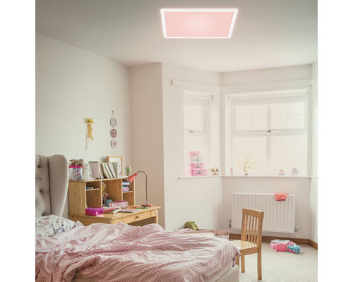LED plafondlamp RGB-W 22W 2700 lm 4000 K 42x42 cm Slank wit + afstandsbediening + kleurwisselaar