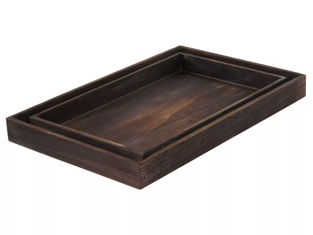Lot de 2 plateaux bois marron 42 x 27 x 4 cm 04_0002973