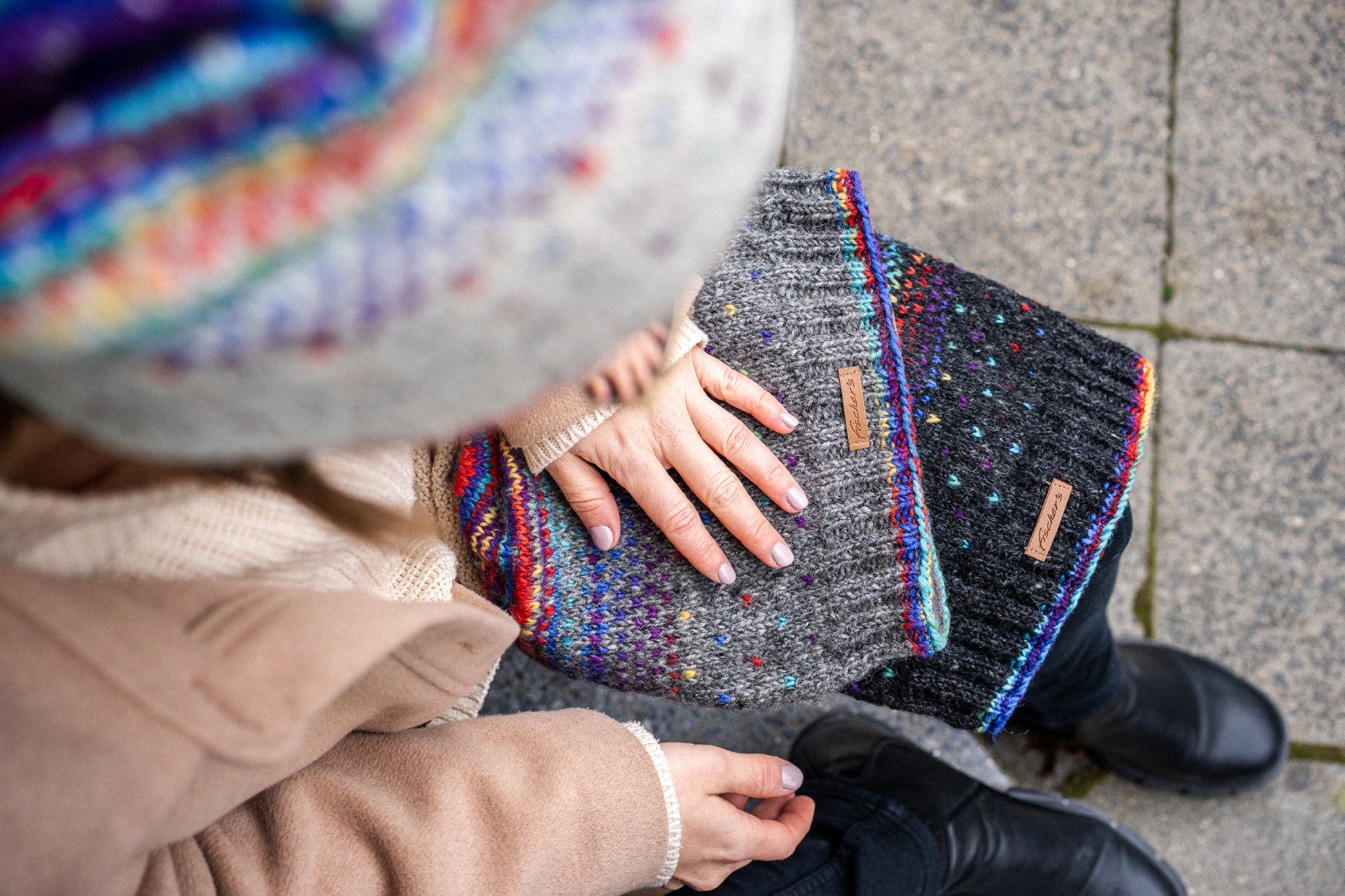 Strickmütze, beige, multicolor günstig bestellen