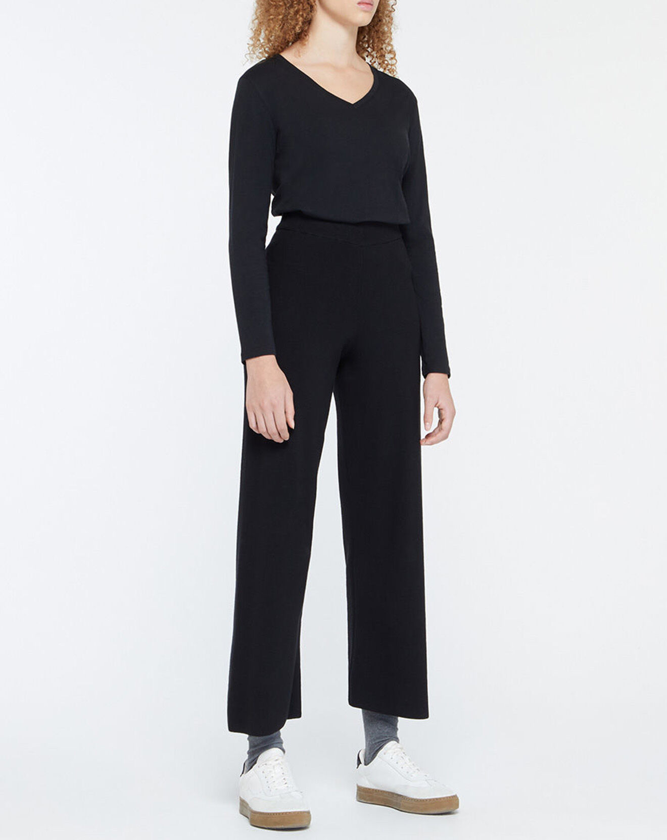 Yerse Pantalon large Elsa noir