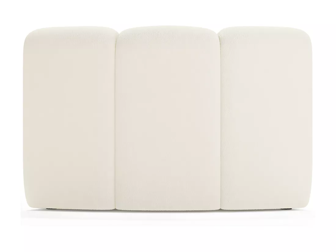 Canapé Module Courbé - Revêtu de Tissu Bouclé - Herridon Blanc