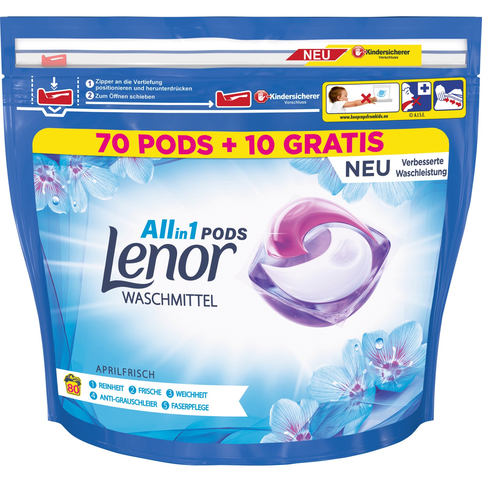 Lenor Pods Aprilfrisch 70+10WG