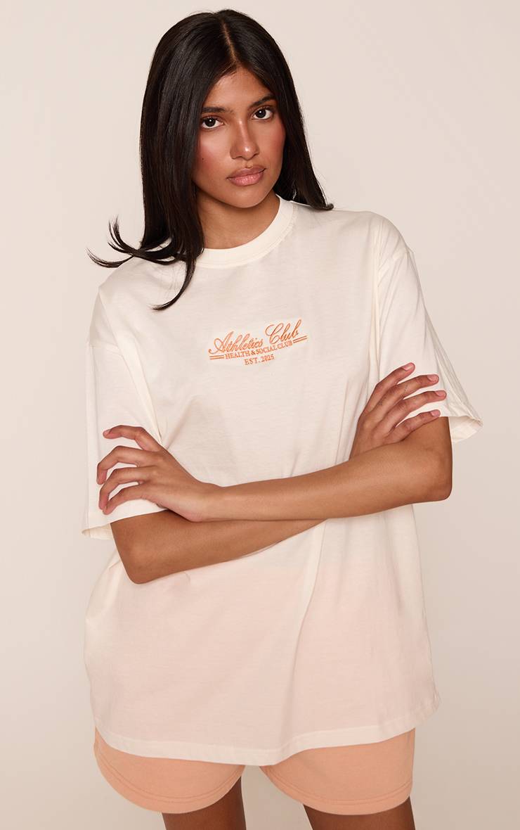 Crème T-shirt Oversize Athletics Club