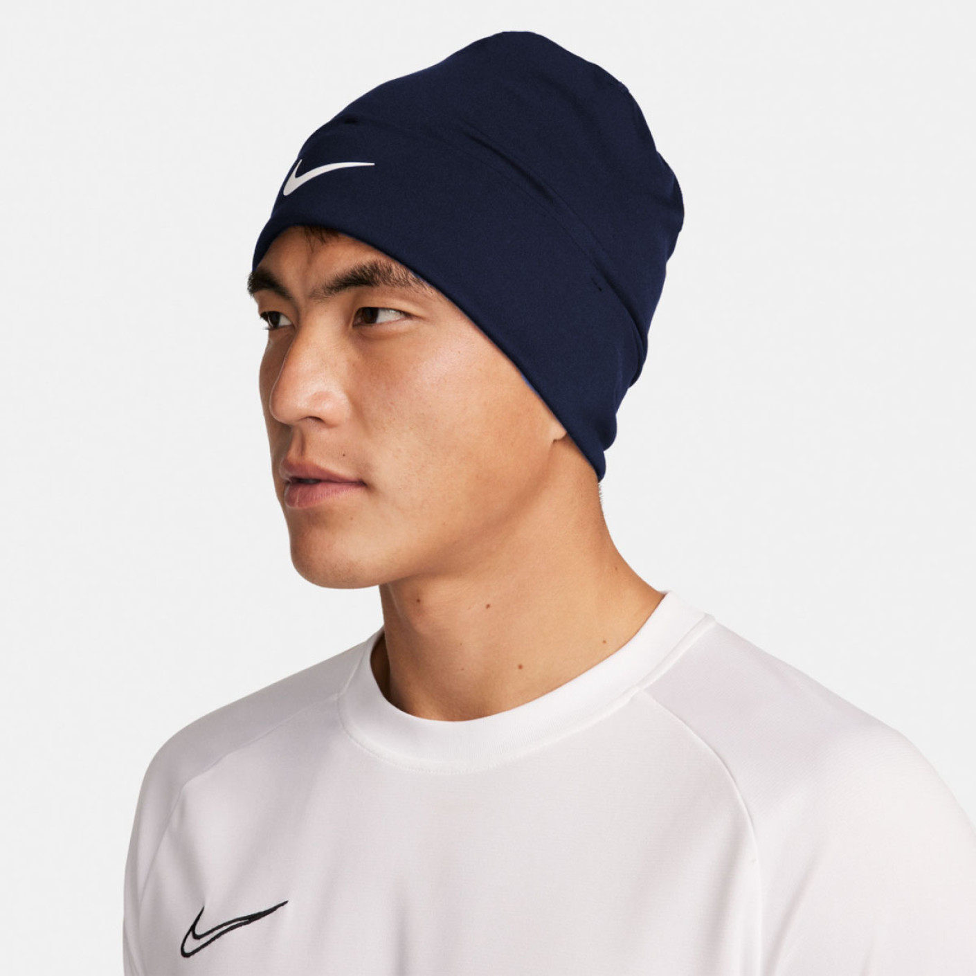 Nike Peak Beanie Donkerblauw Wit